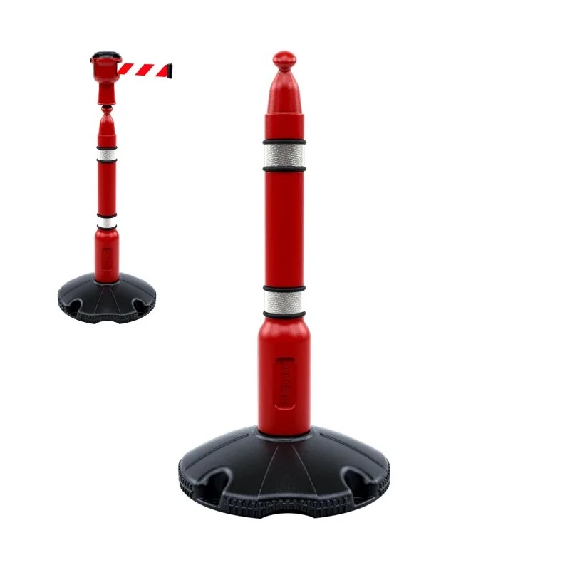 Skipper Red Safety Barrier Retractable Barrier with Red and White Tape, 9 m Length Skipper01-R R/W