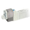 SMC Pneumatic Solenoid Valve 24V DC 0.5W Double Solenoid Rc Threaded Port 1/4 in 5 Ports Die Cast Aluminium SY5000