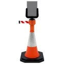 Skipper Black Polycarbonate Safety Barrier 266 mm Sign01