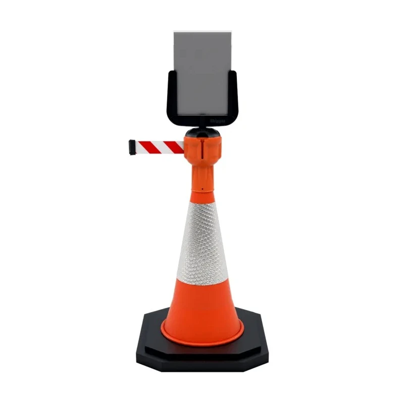 Skipper Black Polycarbonate Safety Barrier 266 mm Sign01
