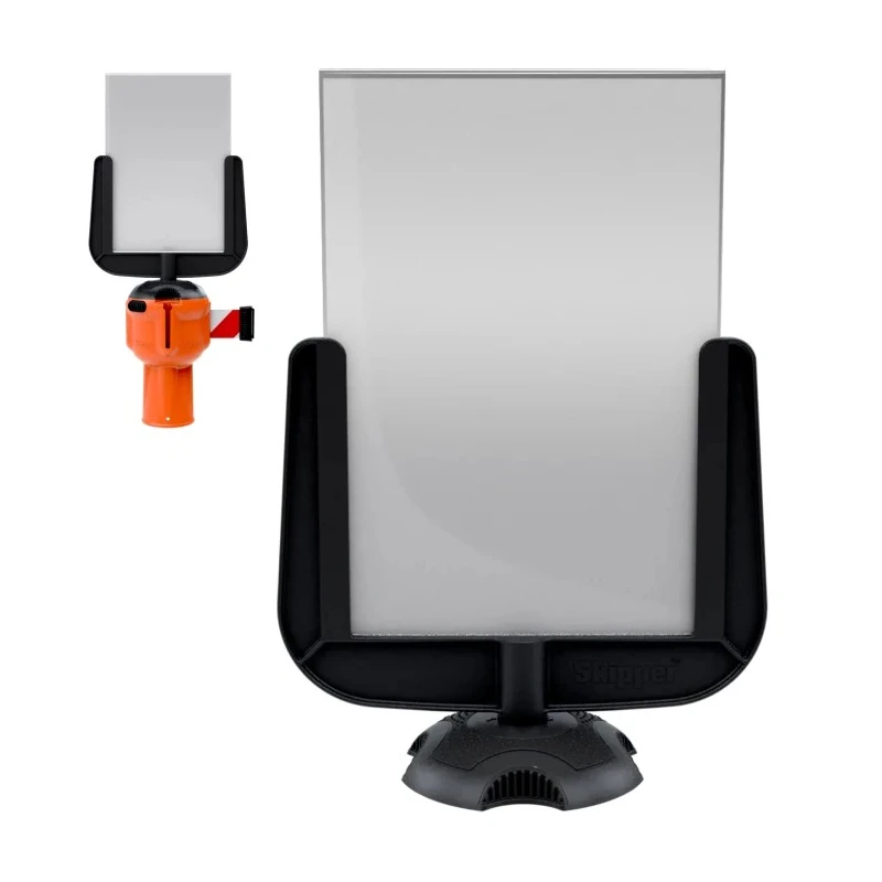 Skipper Black Polycarbonate Safety Barrier 266 mm Sign01