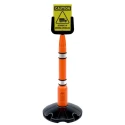 Skipper Black Polycarbonate Safety Barrier 266 mm Sign01