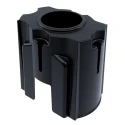 Skipper Black Safety Barrier Post Base & Collar, Black, 194mm Length, 185mm Height Post04