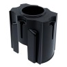 Skipper Black Safety Barrier Post Base & Collar, Black, 194mm Length, 185mm Height Post04