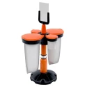Skipper Black Safety Barrier Post Base & Collar, Black, 194mm Length, 185mm Height Post04