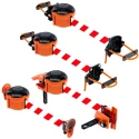 Skipper Retractable Safety Barrier Orange with Red and White Tape 9m XS01-O R/W