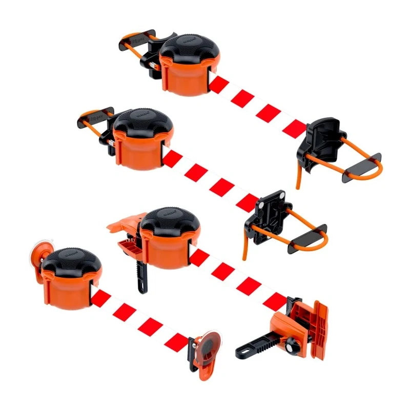 Skipper Retractable Safety Barrier Orange with Red and White Tape 9m XS01-O R/W