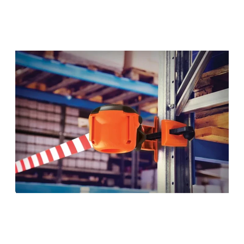 Skipper Retractable Safety Barrier Orange with Red and White Tape 9m XS01-O R/W