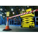Skipper Orange Retractable Safety Barrier with White and Red Polyester Tape, 9 m Length Skipper01-O R/W