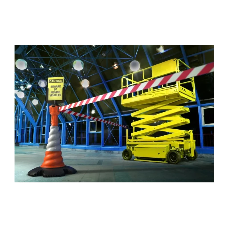 Skipper Orange Retractable Safety Barrier with White and Red Polyester Tape, 9 m Length Skipper01-O R/W