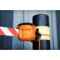 Skipper Retractable Safety Barrier Orange with Red and White Tape 9m XS01-O R/W