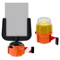 Skipper Retractable Safety Barrier Orange with Red and White Tape 9m XS01-O R/W