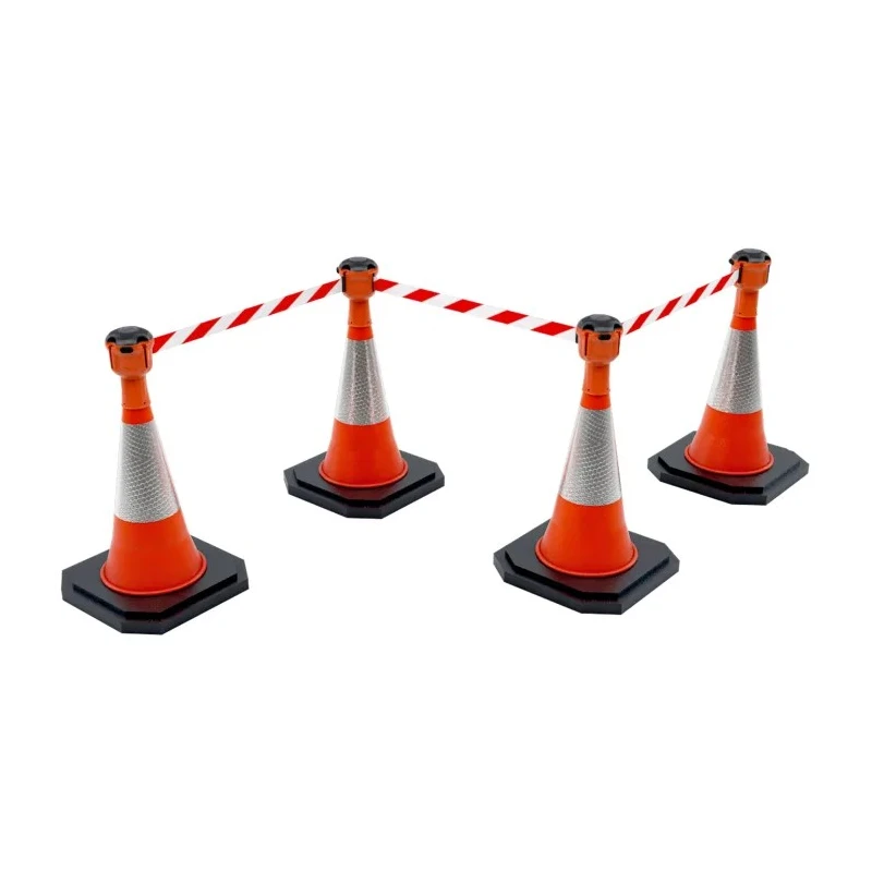 Skipper Orange Retractable Safety Barrier with White and Red Polyester Tape, 9 m Length Skipper01-O R/W
