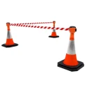 Skipper Orange Retractable Safety Barrier with White and Red Polyester Tape, 9 m Length Skipper01-O R/W