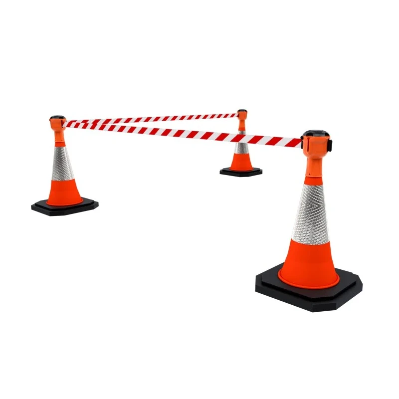 Skipper Orange Retractable Safety Barrier with White and Red Polyester Tape, 9 m Length Skipper01-O R/W