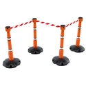 Skipper Orange Retractable Safety Barrier with White and Red Polyester Tape, 9 m Length Skipper01-O R/W