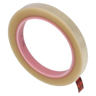 3M Clear Polyethylene Terephthalate Electrical Tape 12mm x 66m Acrylic Adhesive 130°C Max Operating Temperature TC40C12