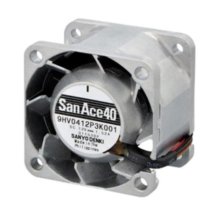 Sanyo Denki San Ace 9HV Series High Static Pressure Axial Fan 12V DC, 18.3W, 1.52A, 49.8 m³/h, 25000 RPM, 40mm 9HV0412P3K001