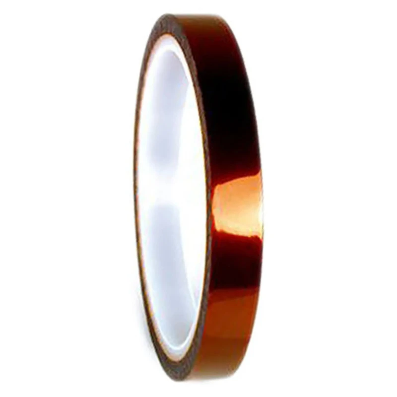 3M Electrical Tape Amber Polyimide Film, 9mm Width x 33m Length, Acrylic Adhesive, High Temperature Resistant T12059