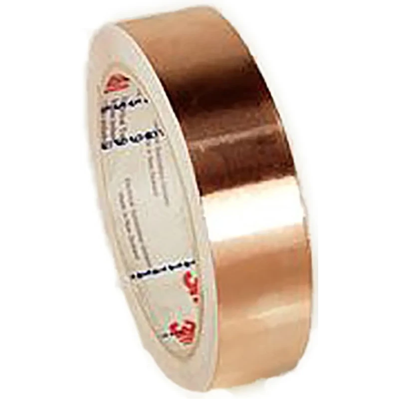 3M Conductive Metallic Tape Copper Foil Backing Acrylic Adhesive 15mm x 16.5m 130°C Max T118115