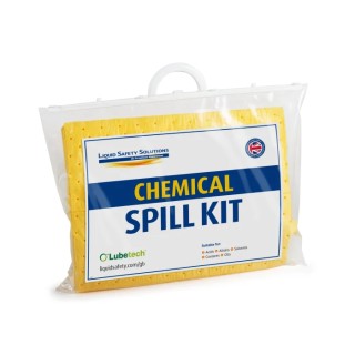 Lubetech 15 L Chemical Spill Kit Clip Closed Bag, Portable Absorbent Capacity 15L, 480mm x 600mm 07-1015