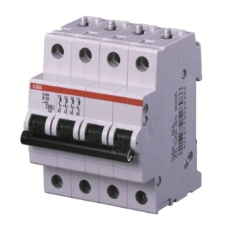 ABB System Pro M Compact S200 Miniature Circuit Breaker, 4-Pole, 50A, Type Z, 440V AC 2CDS254001R0578 S204 Z 50A - 10 KA
