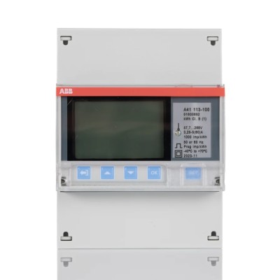 ABB 1 Phase Direct Connected LCD Energy Meter A41 Series 80A 2CMA100240R1000 A41 MON MBUS 80A