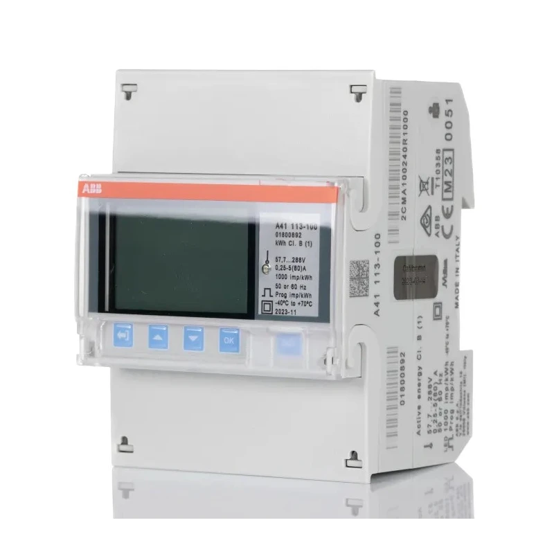 ABB 1 Phase Direct Connected LCD Energy Meter A41 Series 80A 2CMA100240R1000 A41 MON MBUS 80A