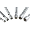 Facom 12 Piece 6-Point Double-Ended Nut Driver Set, Steel Satin Chrome Finish 97.JE6
