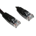 Cinch Ethernet Cable Cat5e, 300 mm Length, Unscreened, Stranded Bare Copper Conductor, Black PVC Jacket Cat5e