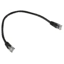 Cinch Ethernet Cable Cat5e, 300 mm Length, Unscreened, Stranded Bare Copper Conductor, Black PVC Jacket Cat5e