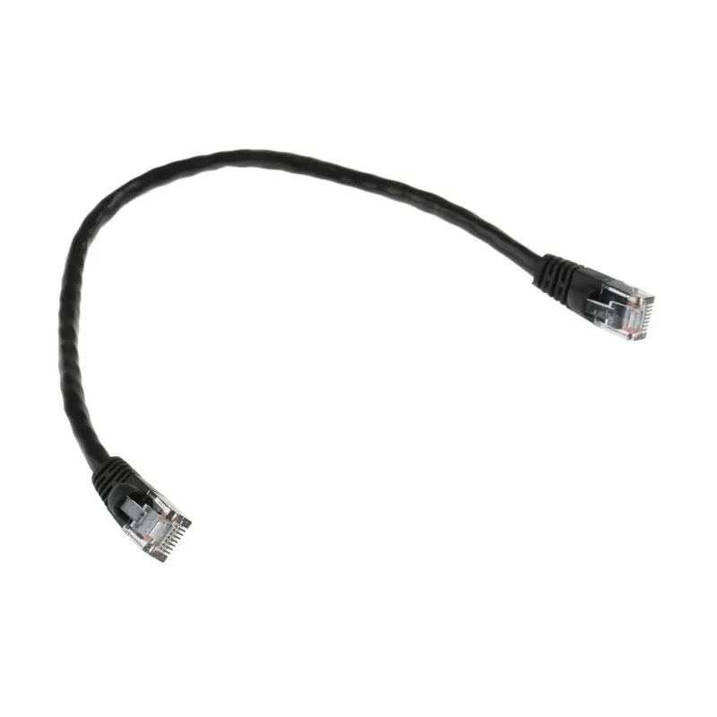 Cinch Ethernet Cable Cat5e, 300 mm Length, Unscreened, Stranded Bare Copper Conductor, Black PVC Jacket Cat5e