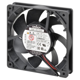 Omron R89F Series Axial Fan, 24V DC, 3.68 m³/min Air Flow, 11.28W Power Consumption, 4100 RPM, 92 mm Square R89F-DS1225H