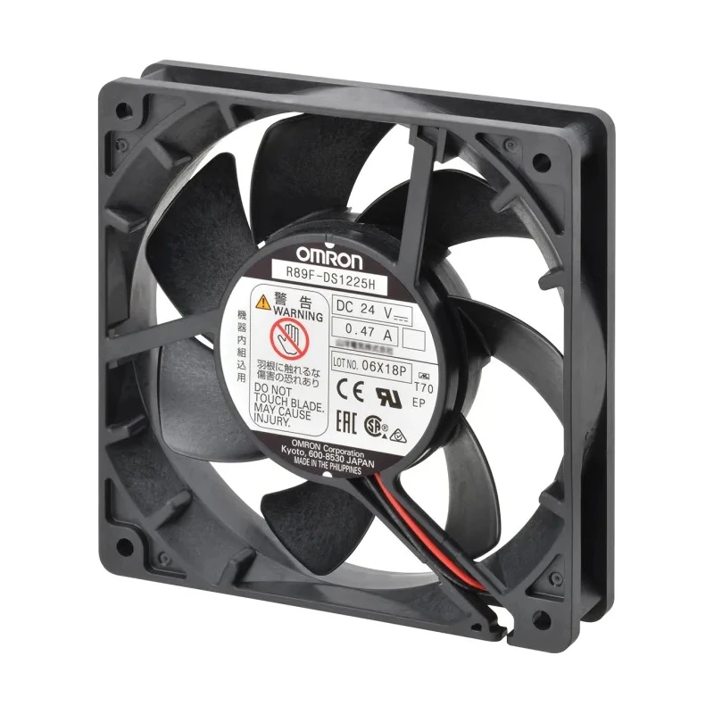 Omron R89F Series Axial Fan, 24V DC, 3.68 m³/min Air Flow, 11.28W Power Consumption, 4100 RPM, 92 mm Square R89F-DS1225H