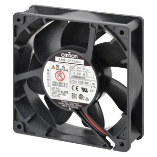Omron R89F Series Axial Fan 24V DC 2.64W 110mA 2.1m³/min Airflow 120mm Square Frame R89F-DS1238L