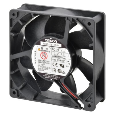 Omron R89F Series Axial Fan 24V DC 2.64W 110mA 2.1m³/min Airflow 120mm Square Frame R89F-DS1238L