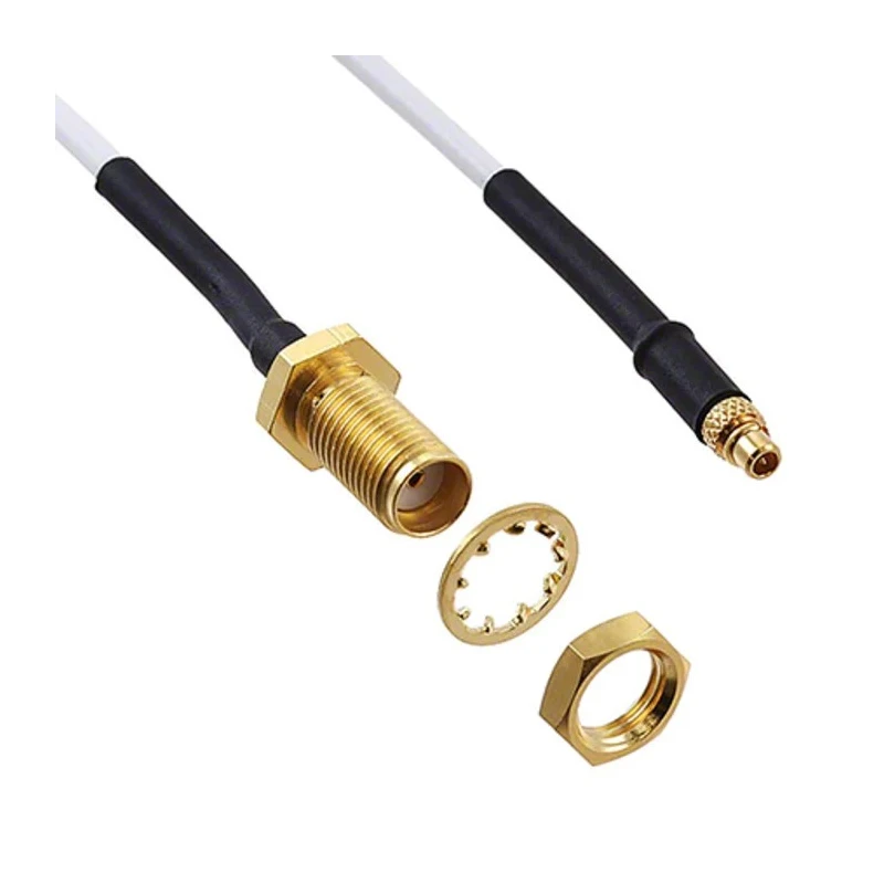 Cinch 415 Series 910 mm RG178 Coaxial Cable 50 Ω, Black, Terminated RG178