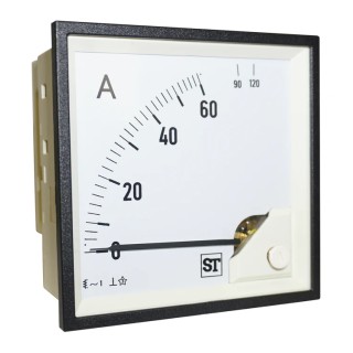 Sifam Tinsley Analogue Panel Ammeter 100 A AC, 0.5 % Accuracy Moving Iron, Model EQ94-I2022N1CAW0ST