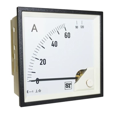 Sifam Tinsley Analogue Panel Ammeter 100 A AC, 0.5 % Accuracy Moving Iron, Model EQ94-I2022N1CAW0ST