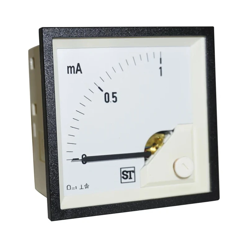 Sifam Tinsley Sigma Analogue Panel Ammeter 1 mA DC, 68mm x 68mm Moving Coil PQ74-I12L2N1CAW0ST