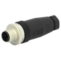 TE Connectivity Circular Connector Cable M12 Series, 4 Contacts, Plug, Male, IP67, 250V, 4A Current T4111501041-000