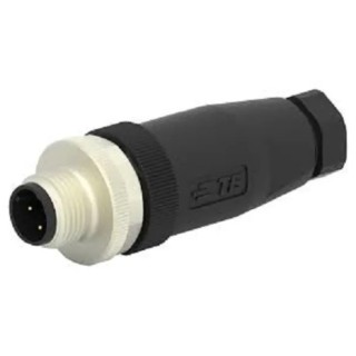 TE Connectivity Circular Connector Cable M12 Series, 4 Contacts, Plug, Male, IP67, 250V, 4A Current T4111501041-000