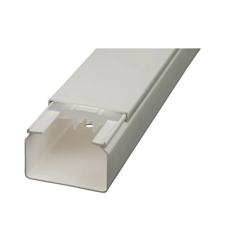 RS PRO White Open Slot Cable Trunking, 110mm Width x 60mm Depth, 2m Length, Polyvinyl Chloride PVC, Model W110mm