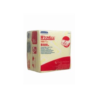 WYPALL Wypall Yellow Polypropylene Cloths for Heavy Duty Cleaning Dry Use Quarter Fold 30 Per Pack 350x340 mm 19164