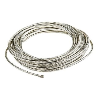 TE Connectivity Expandable Braided Nickel Plated Copper Alloy Silver Cable Sleeve 10m Length 8mm Diameter LWB-103-6.0(10)