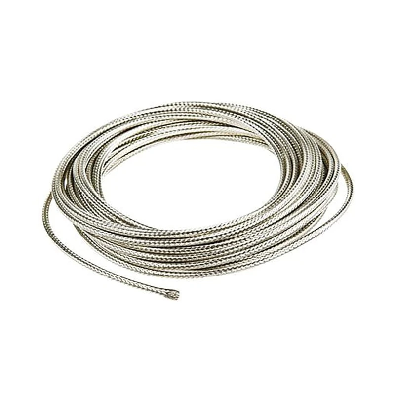 TE Connectivity Expandable Braided Nickel Plated Copper Alloy Silver Cable Sleeve 10m Length 8mm Diameter LWB-103-6.0(10)