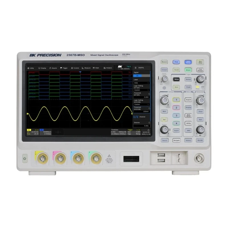 BK Precision 2560B Series 200 MHz Bench Oscilloscope 4-Channel BK2567B-MSO