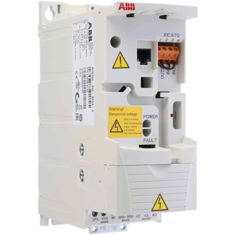 ABB Inverter Drive 750 W 3 Phase 400V AC 2.4 A Vector Control Panel Mount ACS355