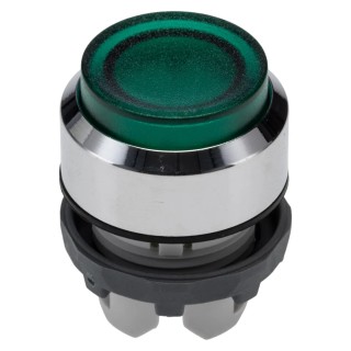 ABB MP3 Series Green Chrome Plated Metal Momentary Push Button Head 22.5 mm Cutout IP66 1SFA611102R3102