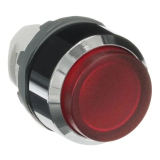 ABB MP3 Series Red Round Momentary Push Button Head 22.5mm Cutout Diameter, Chrome Plated Metal, IP66 1SFA611102R3101